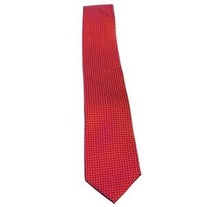 Tommy Hilfiger red print tie 100% silk